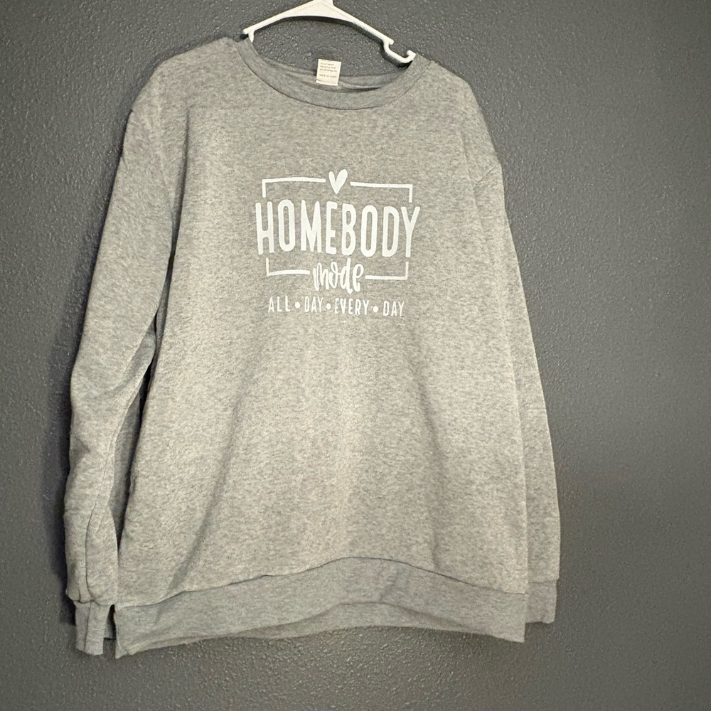 Gray Homebody Mode Sweatshirt - Picture 2 of 2